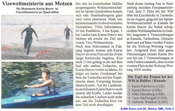 Zeitungsbericht KaWe Kurier