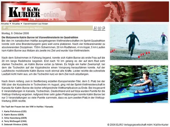 Zeitungsbericht KaWe Kurier online