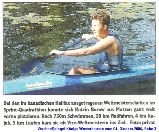 Zeitungsbericht Wochenspiegel