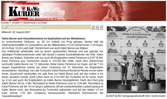 Bericht KaWe Kurier online