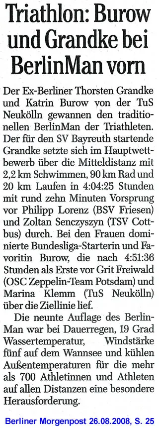 Zeitungsbericht Berliner Morgenpost