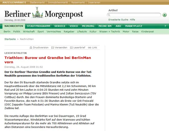 Bericht in der Berliner Morgenpost online