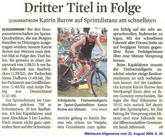 Zeitungsbericht Märkische Allgemeine