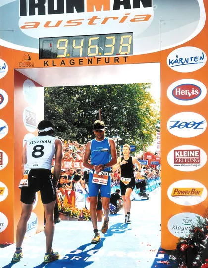 Zieleinlauf als 1. Frau der Altersklasse W30