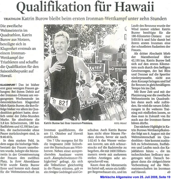 Zeitungsbericht Märkische Allgemeine