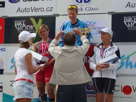 Siegerehrung Weltmeisterschaft Quadrathlon Mitteldistanz in Sedlčany / Tschechien 2012