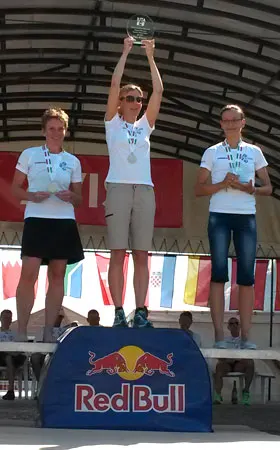 Katrin Burow ist Weltmeisterin im Double Ultra Triathlon in Velence / Ungarn 2015