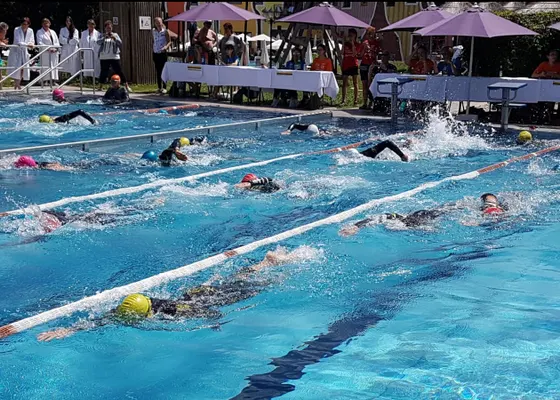19 km Schwimmen beim Quintuple Ultra Triathlon in Bad Blumau 2019