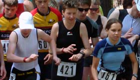 Katrin Burow gewinnt den 13. Spreewald Duathlon auf der Sprintstrecke 2008