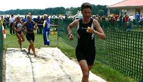 Katrin Burow beim Triathlon in Storkow 2007