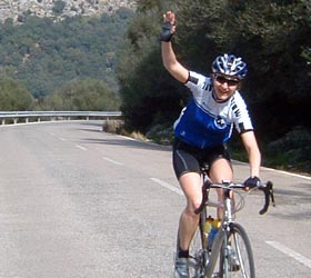Katrin Burow beim Radtraining auf Mallorca
