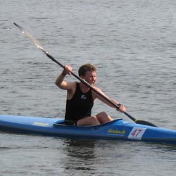 Katrin Burow wird Europameisterin im Quadrathlon auf der Sprintdistanz am Bergsee Ratscher 2008