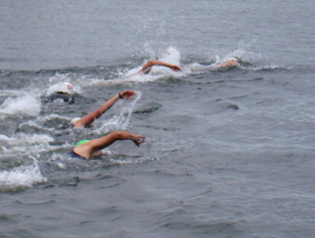 Schwimmen in der Führungsgruppe