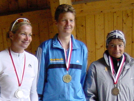 Siegerehrung Berlin-Brandenburger Meisterschaft Triathlon olympische Distanz (Altersklasse W30)