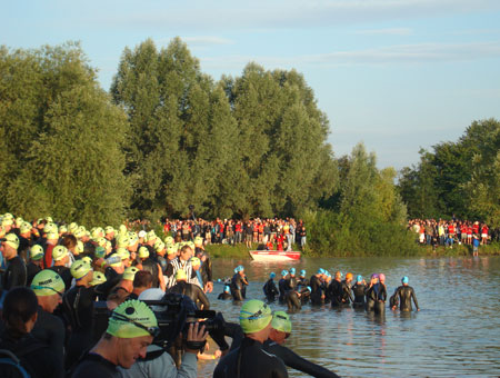 Warten auf den Start am Guggenberger See