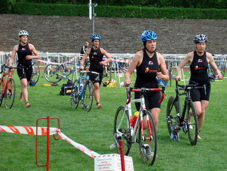 nach dem Radfahren