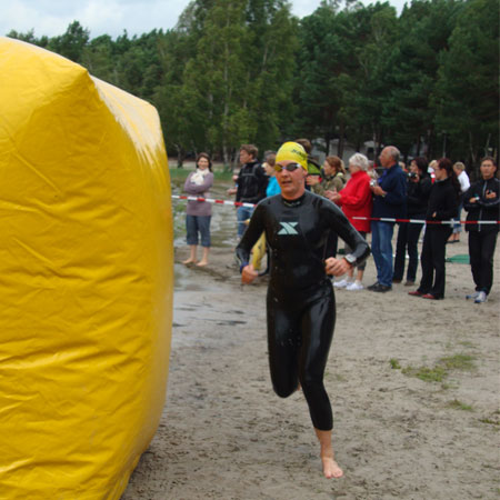 Landgang beim Spreewald-Triathlon 2011