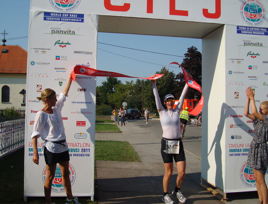 Katrin Burow wird Europameisterin im Double Ultra Triathlon 2011