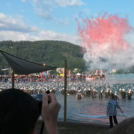 Schwimmstart beim IRONMAN Austria in Klagenfurt am 29.06.2014