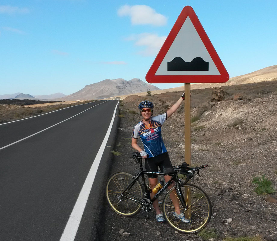 Katrin Burow beim Radtraining auf Fuerteventura