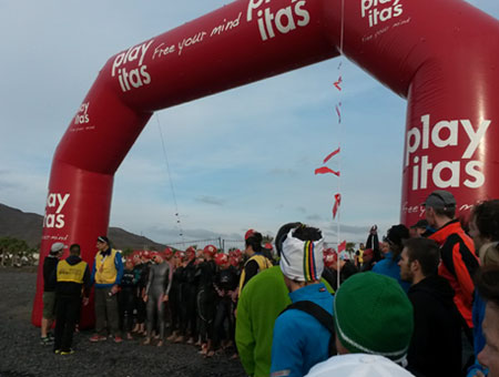 Schwimmstart Lighthouse Triathlon Las Playitas am 22.03.2014