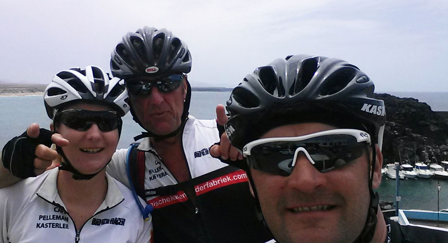 El Cotillo 2015 - Radtraining mit Katrin, Johan, und Mark