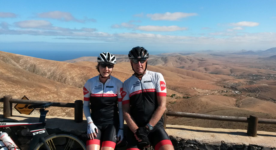 Katrin Burow und Johan Declercq beim Training auf Fuerteventura 2015