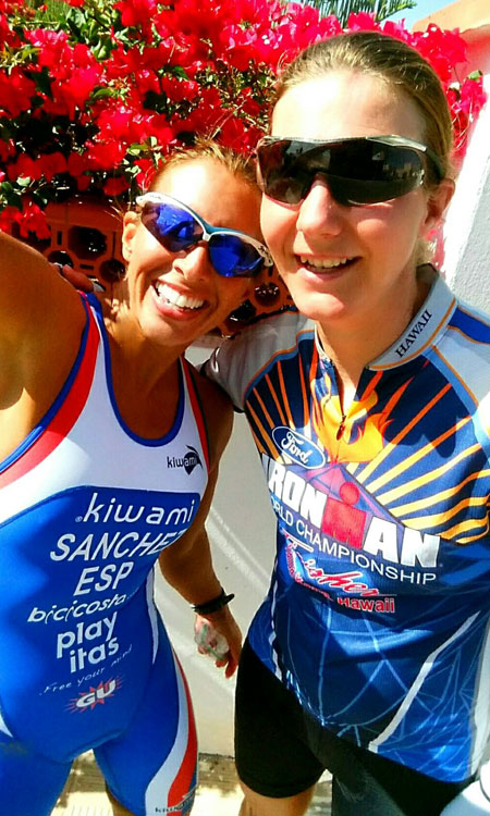 Katrin Burow und Monica Sanchez beim Training auf Fuerteventura 2015