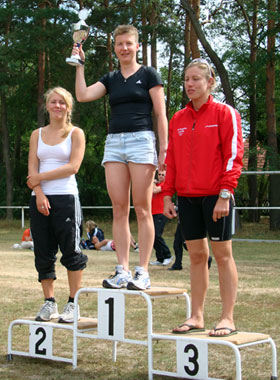 Katrin Burow gewinnt den Kallinchen Triathlon 2009