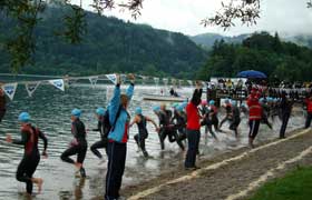 Schwimmstart bei der DM der Elite am Schliersee