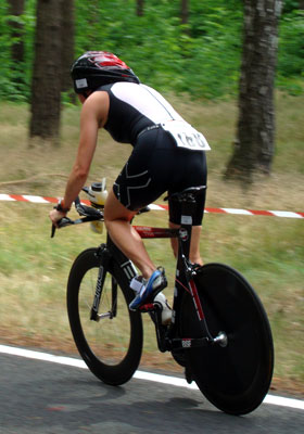 Katrin Burow wird Berlin-Brandenburger Vizemeisterin im Triathlon auf der Mitteldistanz beim Spreewald-Triathlon 2011