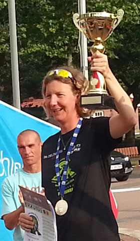 Katrin Burow wird Weltmeisterin im Triple Ultra Triathlon in Lensahn 2014