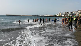 Katrin Burow belegt den 4. Platz beim Travesia a nado Circuito Vicente López in Gran Tarajal / Fuerteventura 2015