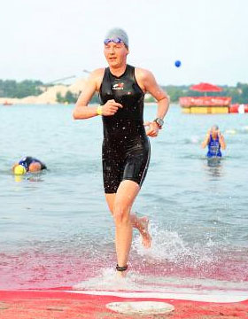 Katrin Burow beim IRONMAN Frankfurt 2010