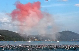 Schwimmstart beim Ironman Austria Klagenfurt 2014