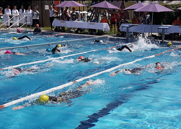 19 km Schwimmen beim Quintuple Ultra Triathlon in Bad Blumau 2019